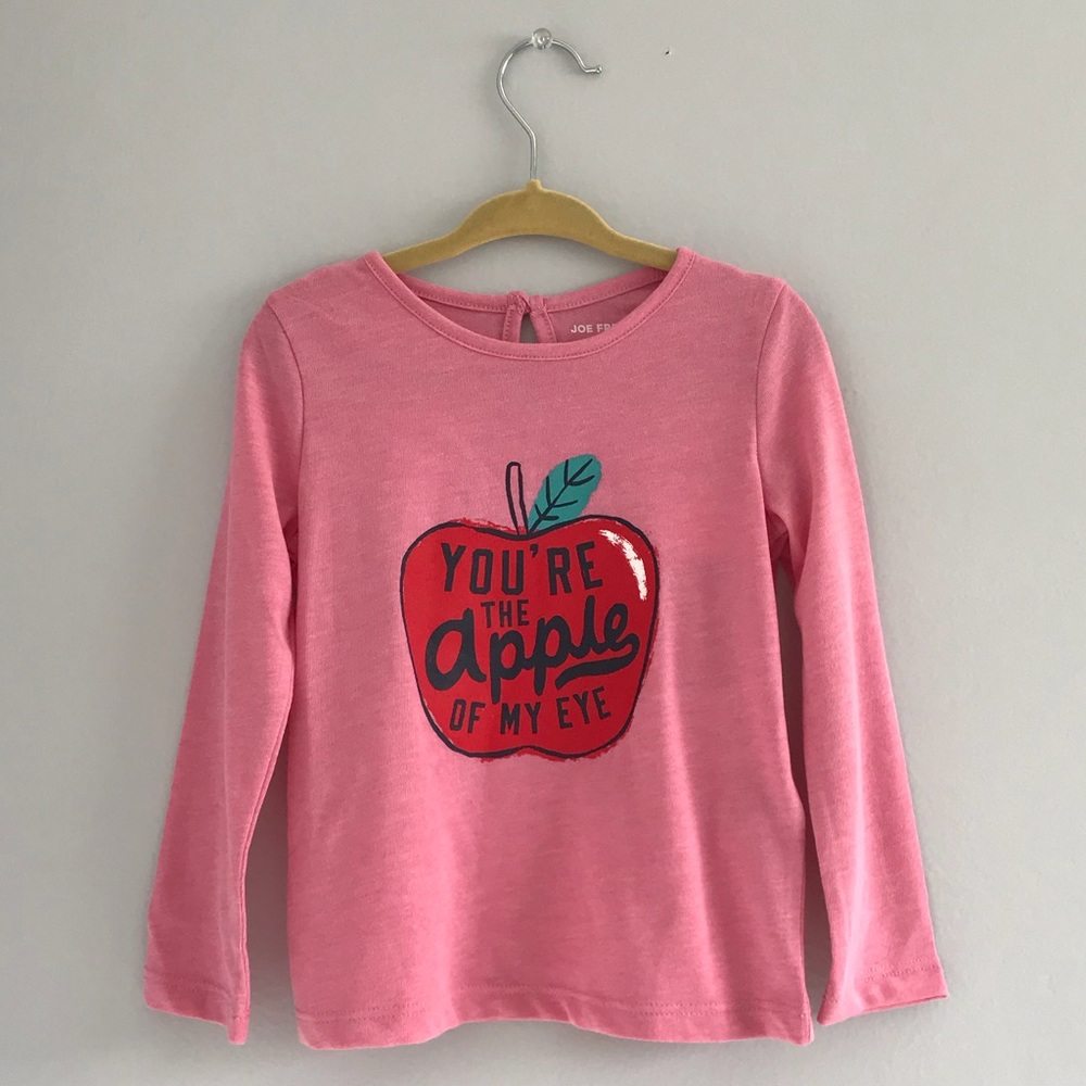 Joe Fresh NWT Apple of My Eye long Sleeve Tee Top • 18-24M